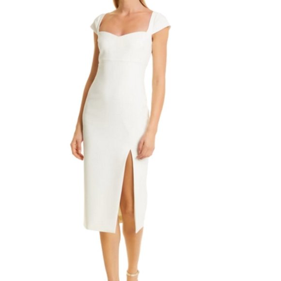 Likely Dresses & Skirts - Likely Rosalia Cap Sleeve Midi Dress in White - 6